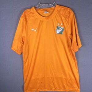 2010 Puma Ivory Coast Côte D'ivoire Home Soccer Jersey Didier Drogba Men‎ 2XL